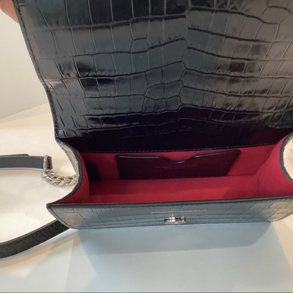ALEXANDER MCQUEEN MINI CROC EMBOSSED JEWELLED  SATCHEL - Picture 7 of 14